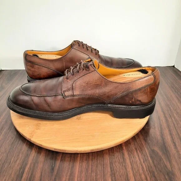 Paul Stuart x Grenson Mens Size 11.5 Shoes Brown Leather Casual Dress Sneakers
